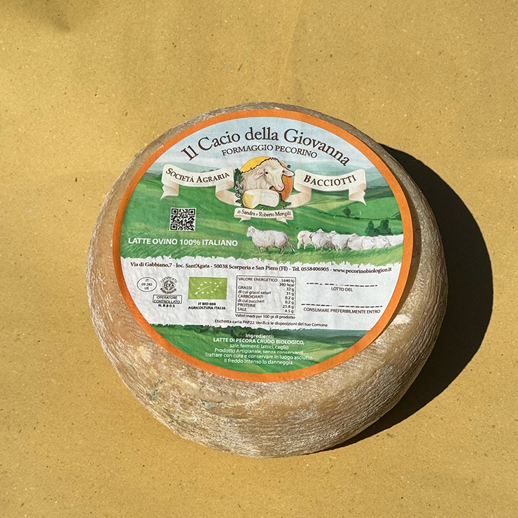 Pecorino biologico Cacio della Giovanna
